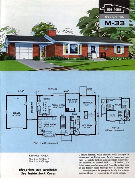 vintage home plans 1960s.